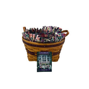 1997 Longaberger May Series Petunia Basket w/Liner & Protector 9.5"RD x 5"H